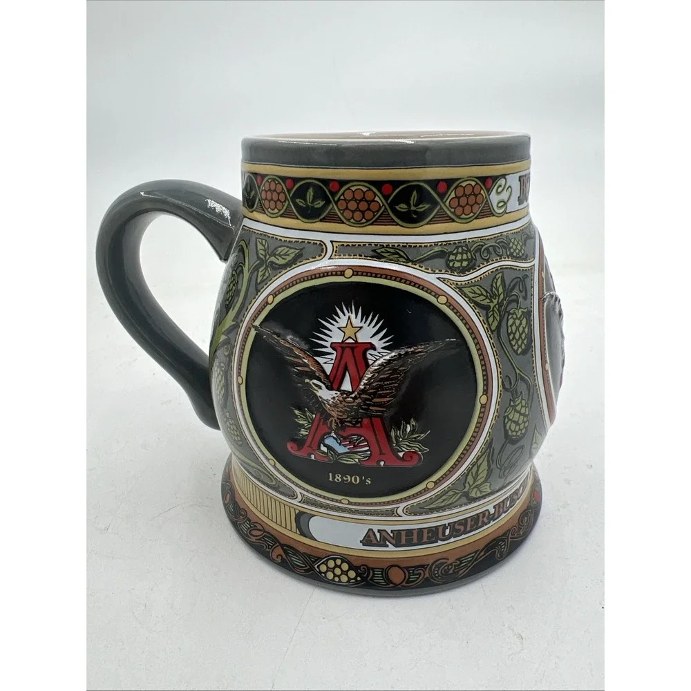 Anheuser Busch Beer Stein Historic A & Eagle Series The 1890 Edition 1993